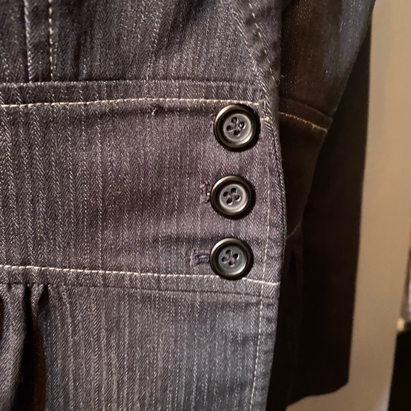 Ann Taylor Loft Black Jean Button Blazer - Picture 5 of 16